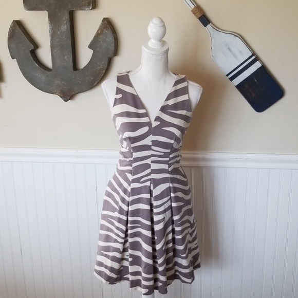 Banana Republic Dresses & Skirts - "Zebra Dress" in gray and cream